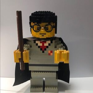 Lego Yellow and Black Wizard Minifigure-Inspired Costume